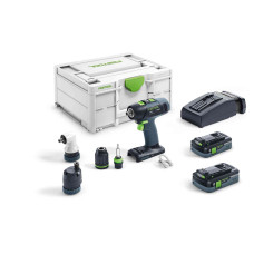 Festool Акумуляторний дриль-шуруповерт T 18+3 HPC 4,0 I-Set 576455