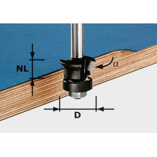Festool Фреза для зняття фаски/пригонки HW S8 D24/0° +45° 491026