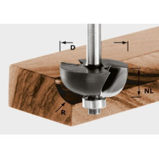 Festool Фреза для вибірки жолобка HW S8 D38,1/R12,7 KL 491021