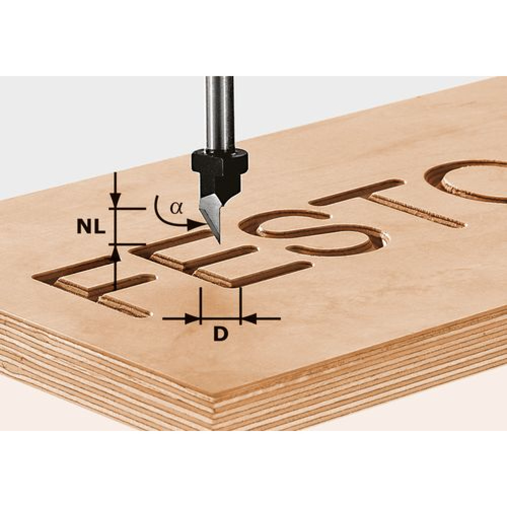 Festool Фреза шрифтовая HS S8 D11/60° 491002